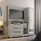 Cômoda Para Tv Até 42" 3 Gavetas 1 Porta Com Espelho Notável