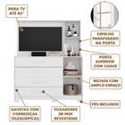 Cômoda Para Tv Até 43 Polegadas 4 Gavetas Branco Íris Shop Jm