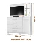 Cômoda Para Tv Até 43 Polegadas 4 Gavetas Branco Íris Shop Jm