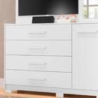 Cômoda Para Tv Até 43 Polegadas 4 Gavetas Branco Íris Shop Jm