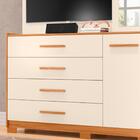 Cômoda Para Tv Até 43 Polegadas 4 Gavetas Carvalho Grife Off