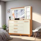 Cômoda Para Tv Até 43 Polegadas 4 Gavetas Carvalho Grife Off