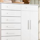 Cômoda Para Tv Até 55 Polegadas 8 Gavetas Branco Villa Shop Jm