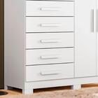 Cômoda Para Tv Até 55 Polegadas 8 Gavetas Branco Villa Shop Jm