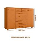 Cômoda Para Tv Até 65 Polegadas 7 Gavetas Cinamomo Fonteine S