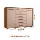 Cômoda Para Tv Até 65 Polegadas 7 Gavetas Jatobá Fendi Fontei