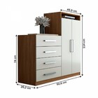 Cômoda Paris 2 Portas 4 Gavetas Cinamomo/off White - Panorama