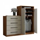 Cômoda Paris 2 Portas 4 Gavetas Cinamomo/off White - Panorama