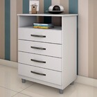 Cômoda Paris 4 Gavetas Branco - Pnr Móveis