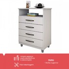 Cômoda Paris 4 Gavetas Branco - Pnr Móveis