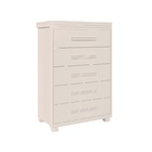 Cômoda Paris 5 Gavetas Mdf Com Pés De Madeira Camas Fenix