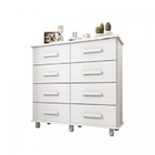Cômoda Paris 8 Gavetas Branco Lanza