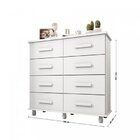 Cômoda Paris 8 Gavetas Branco Lanza