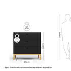 Cômoda Paulista Preta - Veromobili