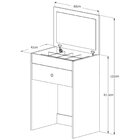 Cômoda Penteadeira 3 Gavetas 1 Espelho Olivia  Branco