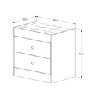 Cômoda Penteadeira 3 Gavetas 1 Espelho Olivia  Nature/off Whi