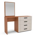 Cômoda Penteadeira 4 Gavetas Lisboa Creme/freijó