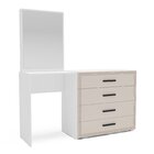 Cômoda Penteadeira 4 Gavetas Valência Creme/branco