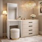 Cômoda Penteadeira 4 Gavetas Valência Creme/branco