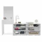 Cômoda Penteadeira 6 Gavetas Com Espelho Porto Branco