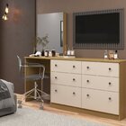 Cômoda Penteadeira 6 Gavetas E Espelho Maite Yescasa Canary/o