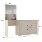 Cômoda Penteadeira 6 Gavetas E Espelho Maite Yescasa Off White