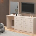 Cômoda Penteadeira 6 Gavetas E Espelho Maite Yescasa Off White