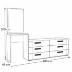 Cômoda Penteadeira 6 Gavetas Lisboa Cinza/freijó