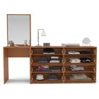 Cômoda Penteadeira 8 Gavetas Com Espelho Porto Creme/freijó