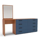Cômoda Penteadeira 8 Gavetas Lisboa Azul/freijó
