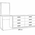 Cômoda Penteadeira 8 Gavetas Valência Branco