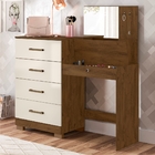 Cômoda Penteadeira Ayrton Castanho Wood Baunilha