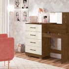 Cômoda Penteadeira Ayrton Castanho Wood Baunilha