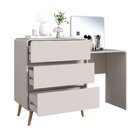 Cômoda Penteadeira Com 3 Gavetas Curve Bege Dunas