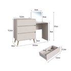 Cômoda Penteadeira Com 3 Gavetas Curve Bege Dunas