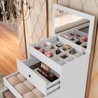 Cômoda Penteadeira Com Banqueta Carla Branco