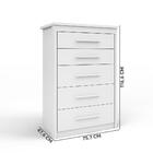 Cômoda Pequena 5 Gavetas Branco Elegance 2087 Batrol