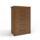 Cômoda Pequena 5 Gavetas Chocolate Wood Elegance 2087 Batrol