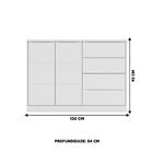 Comoda Perola 2 Portas E 4 Gavetas Branco- Phoenix Baby