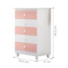 Cômoda Petra Rosê Branco