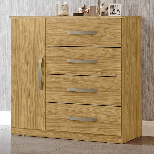 Cômoda Pilar 1 Porta 4 Gavetas Marrocos - Mx Móveis