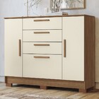 Cômoda Pinhais 2 Portas 4 Gavetas Jatoba/areia - Santos Andirá