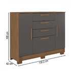 Cômoda Pinhais 2 Portas 4 Gavetas Jatoba/grafite - Santos And