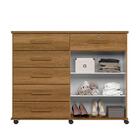 Cômoda Platina New 2 Portas E 6 Gavetas - Lukaliam Móveis