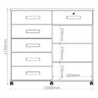 Cômoda Platina New 2 Portas E 6 Gavetas - Lukaliam Móveis