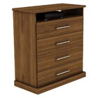 Comoda Plus 4gv Com Rodizios Guarani Nogueira  - Europa