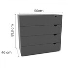 Cômoda Porto 4 Gavetas Branco/creme - Politorno