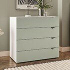 Cômoda Porto 4 Gavetas Branco/verde - Politorno