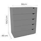 Cômoda Porto 5 Gavetas Branco/creme - Politorno