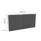 Cômoda Porto 8 Gavetas Branco/verde - Politorno